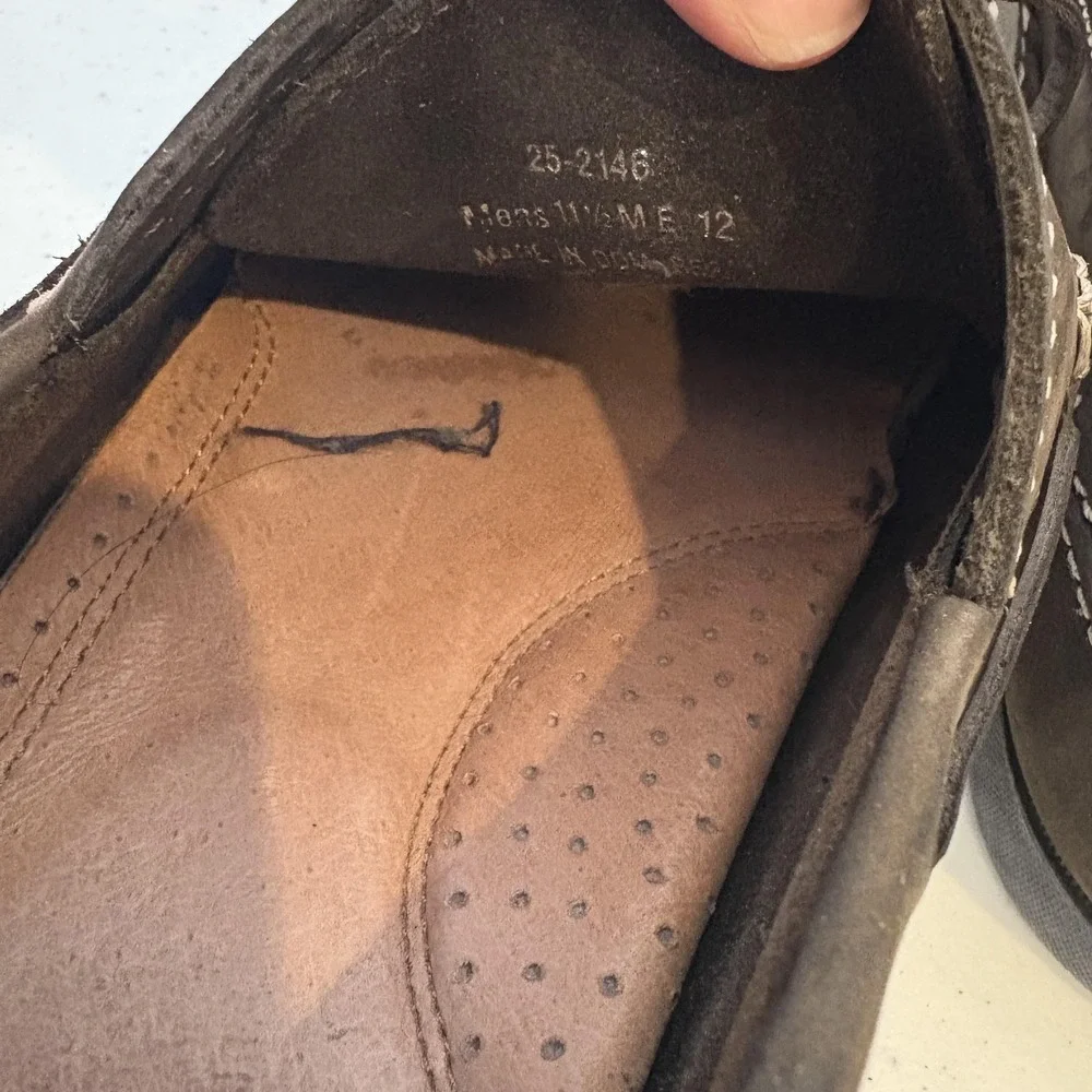 Johnston & Murphy Shoes Mens Size 11.5 Boat Moc Toe Deck‎ Casual Leather J&M